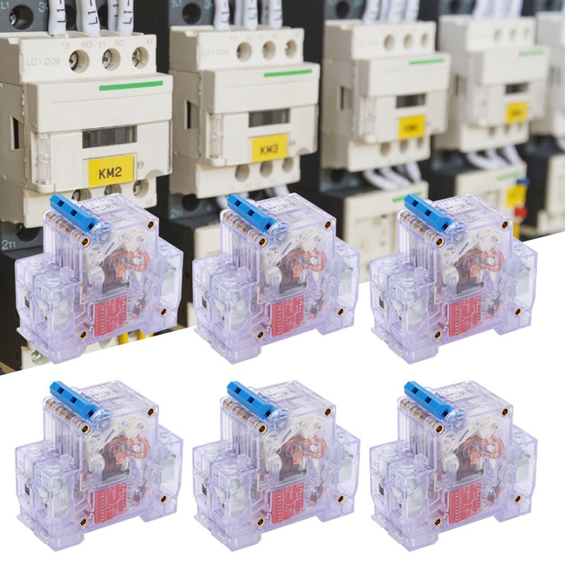 6pcs DZ47‑63 2P 6‑63A Transparent MCB Mini Circuit Breaker Air