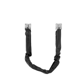 Don-Jo HDCC-3012 Steel Heavy Duty Crash Chain with Gray Vinyl Cover, Satin Chrome Plated, 30-1/2" Length (Pack of 1)