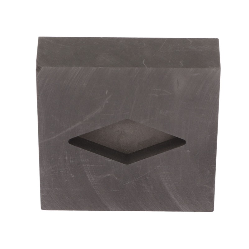 Graphite Crucible Rhombus Shape Metal Refining Scrap Melting Ingot 50