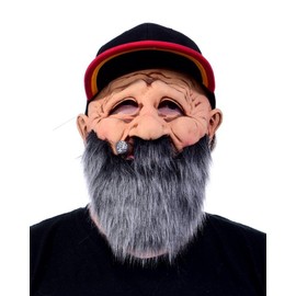 Zagone Studios Virgil Old man mask with attached basball cap and grey beard