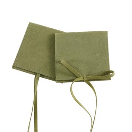 40pcs Green Microfiber Jewelry Bags 8 x 8cm Luxury Small Gift Bags Ring Bags for Earrings Necklaces Bracelets Bow Tie Microfiber Bags Envelope Packaging Bags