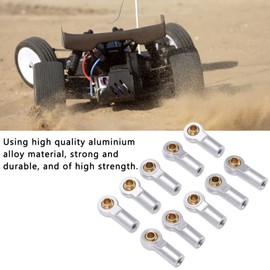 Yosoo Health Gear Pack of 10 RC Connecting Rod Ends, Aluminium Alloy M3 Metal Ball Head Joint Holder Tie Accessories for 1/10 SCX10 Cars Parts Axial Car Truck Boat DIY Robot Plane
