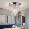 Crystal Flush Mount Chandelier Fixture Elegant Modern Ceiling Light Lamp