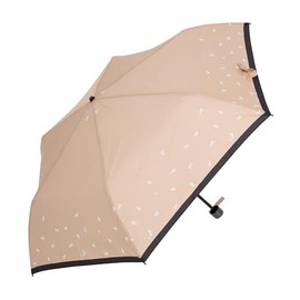 MOONBAT Sweet Jasmine Folding Umbrella, Rain Umbrella, Strap Included, Easy Closure, 21.7 inches (55 cm), Women's Nekkirashi, beige