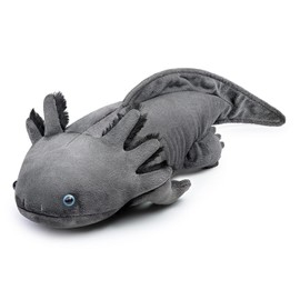 Tiny Heart Axolotl Weighted Plush, 31 Inch Super Cute Black Large Axolotl Weighted Stuffed Animals, Soft Axolotl Throw Pillow Stress Relief Plush Toy for Kids Birthday