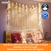 HXWEIYE 2 Pack Warm White 300LED Curtain Fairy Lights, 9.8x9.8Ft