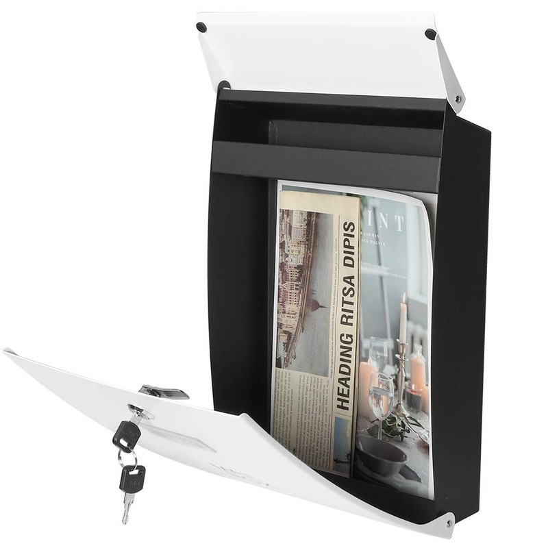 Locking Mailbox Wall Mounted,Security Metal Mailbox Drop Box, Mail Boxes