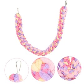 WOONEKY Sugar Glider Climbing Rope Hamster Chew Toys Hamster Climbing Toys Rat Cage Accessories Small Animal Hanging Toy Sugar Glider Cage Pet Rats Toy to Weave Striped Bass Cotton Rope