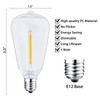 25 Packs ST38 LED Edison Bulbs,0.6Watt E12 Base Small Vintage