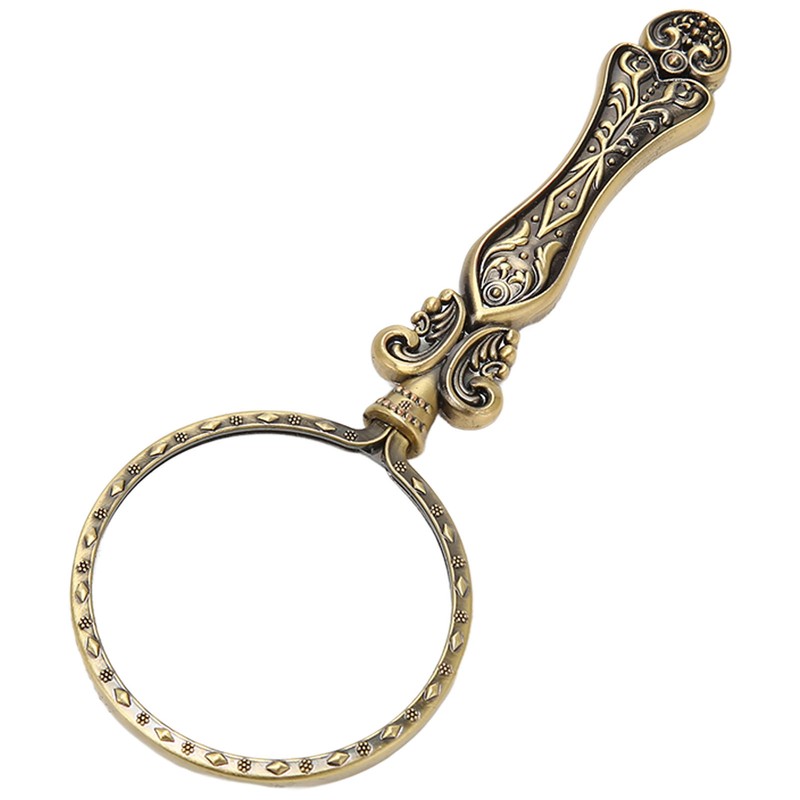 3X Retro Magnifying Glass Handheld Portable Exquisite Magnifying Glass for