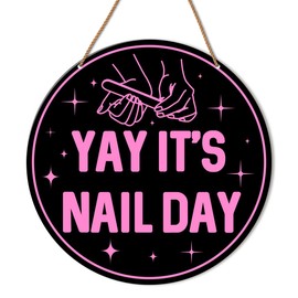 Nail Tech Room Wall Decor, Nail Studio Sign Beauty Room Girl Bathroom Hanging Sign Decoration Nail Lover Artist Technician Manicurist Gift, It's Nail Day