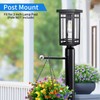 MYHXQ 14'' Outdoor Solar Post Light, Dusk to Dawn Solar