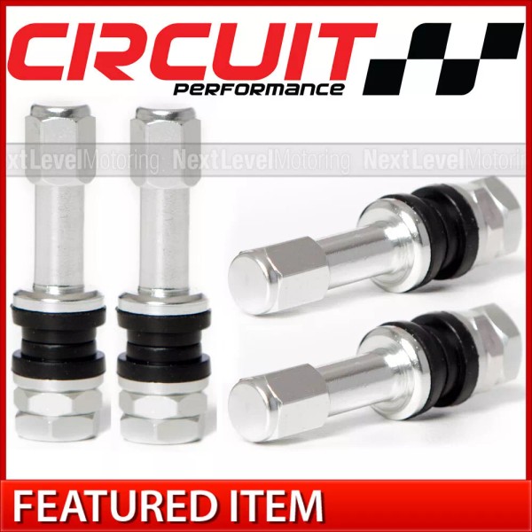 Circuit Performance 4 Circuit VS48 Silver Aluminum Bolt-In Valve Stems