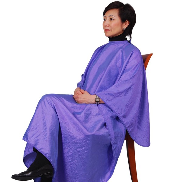 Purple Salon Cutting Cape- 54" X 60" W/6 Snaps, 9