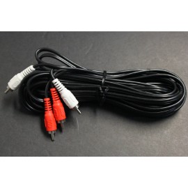 6FT 6 FT  Composite AV 2-RCA AUDIO CABLE MALE RED WHITE 6''