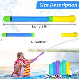 Wasserpistole Kinder, 6 Stück Wasserspritze Wasserspritzpistole Kinder, Spritzpistole mit Groß Reichweite, Sommer Wasserspielzeug für Jungen und Mädchen für Garten Strand und Pool