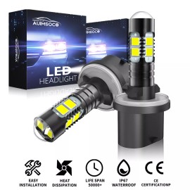 AUIMSOCO 2x 880 Front LED Fog Light Bulbs 890 892 893 899 Super White Bright