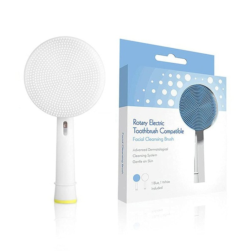 Facial Cleansing Heads Compatible with Electric Toothbrushes (Pack of 2: