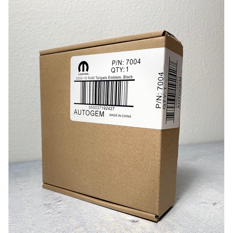 Autogem 2006-2018 RAM Truck Tailgate Emblem – Black Finish, Durable