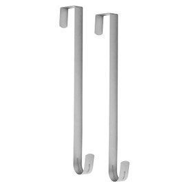 Sattiyrch 15" Wreath Hanger for Front Door,Sturdy Steel Wreath Door Hanger,Over The Door Hanger Hook (Silver,2)