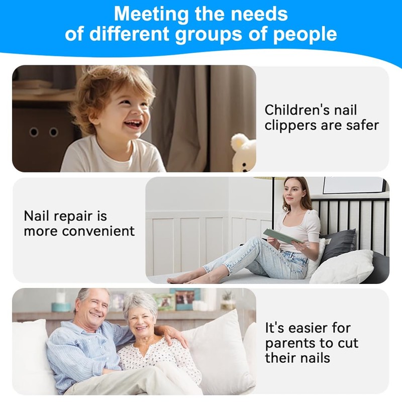 Electric Nail Clippers, Anti-Splash File Function (Purple)