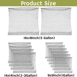 12 Pcs Gopher Baskets Plant Root Gopher Wire 1/3 / 5 Gallon Stainless Steel Gophers Moles Voles Mesh Baskets for Garden Tubers Plants Trees Flowers Bulbs Crops
