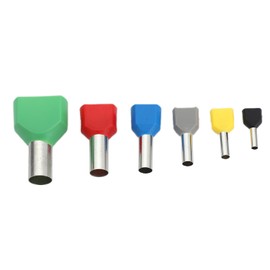 Hacbop 780pcs Twin Ferrules, Dual Bootlace Ferrule Terminator Kit Electrical Crimp Dual Entry Cord End Wire Terminal Connector, TE1508 TE2510 TE4012 TE6014 TE10-14 TE16-14