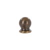 B&P Lamp® Solid Brass Sphere Style Antique Brass Finial, 3/4