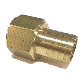 EDGE INDUSTRIAL 1" Hose ID to 1" Female NPT FNPT Straight Brass Fitting Fuel/AIR/Water/Oil/Gas/WOG (Qty 01)