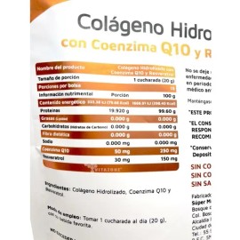 Colageno Hidrolizado Coenzima Q10 Y Resveratrol Vidanat 300g Sabor Matcha                                                                             