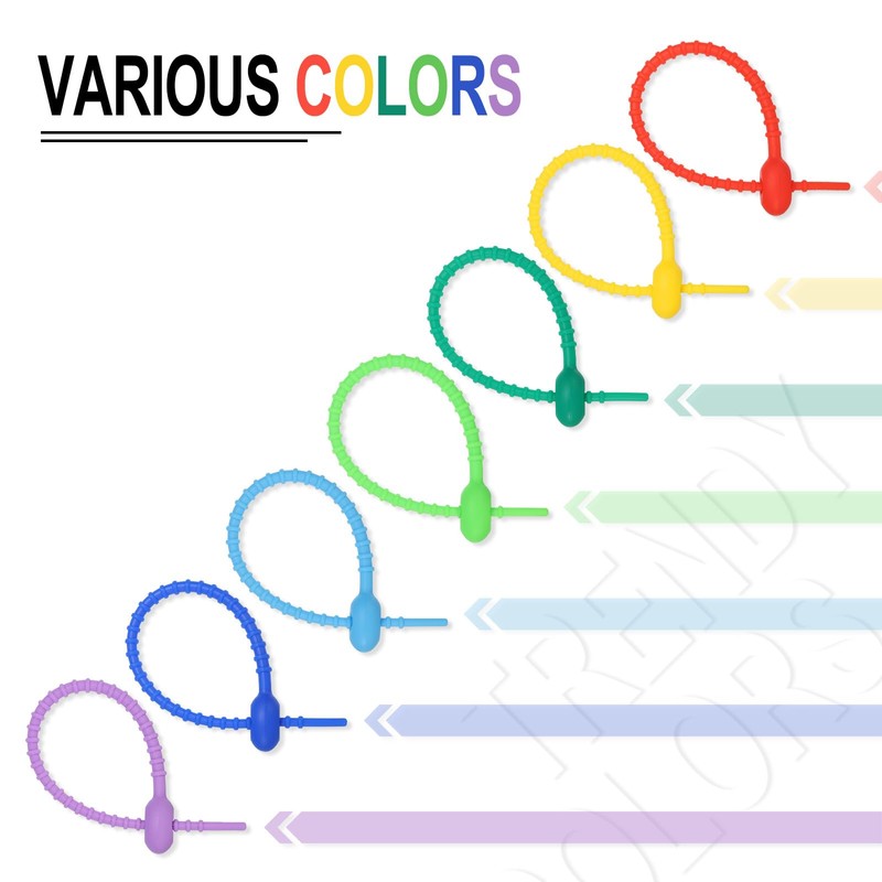 MECCANIXITY 20 Pack Silicone Cable Ties 6 Inch Reusable Zip