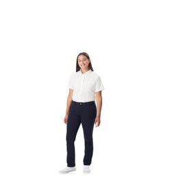 French Toast Straight Fit Stretch Twill Pant, Navy, 14 (Young Women)