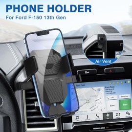 FIILINES Phone Holder for Ford F-150 2015-2020,360 Degree Rotation Cell Phone Mount for F-150 Accessories, Air Vent Phone Mount Compatible with 4-7 Inch Phones