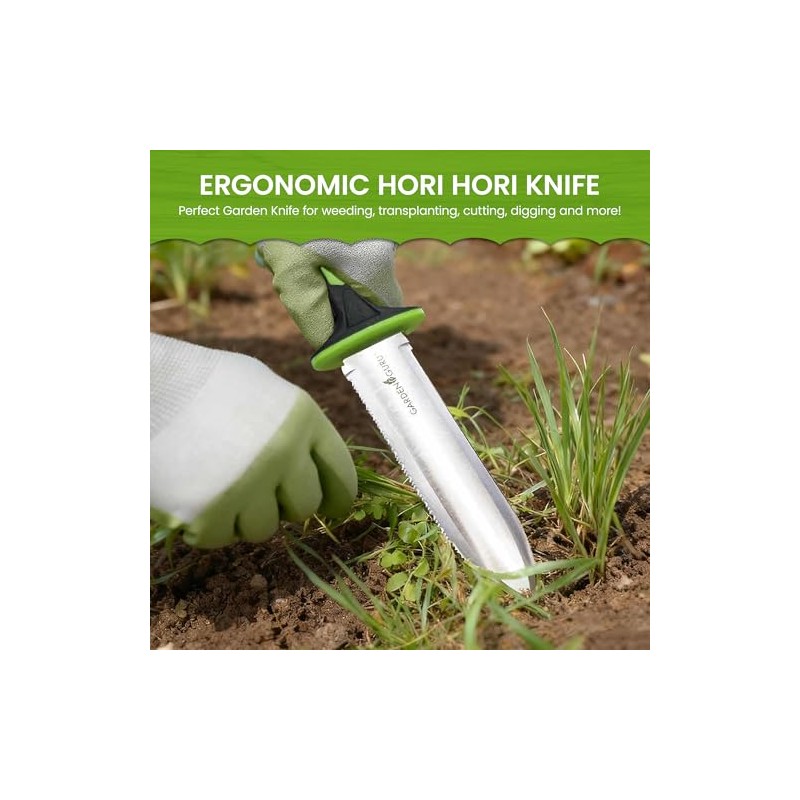 Garden Guru Hori Hori - Cuchillo de jardín con mango
