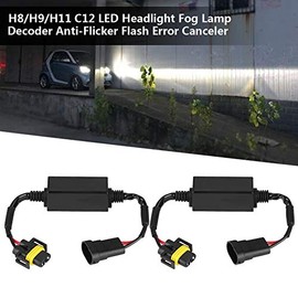Terisass H8 H9 H11 LED Canbus Resistor Pair of LED Headlight Decoder Anti-Flicker Device Error Free Decoder Load Resistor