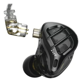 Auriculares intraurales Kz Zar con bolsa para 16 conductores Borr.P10 y cable 8 Color Negro