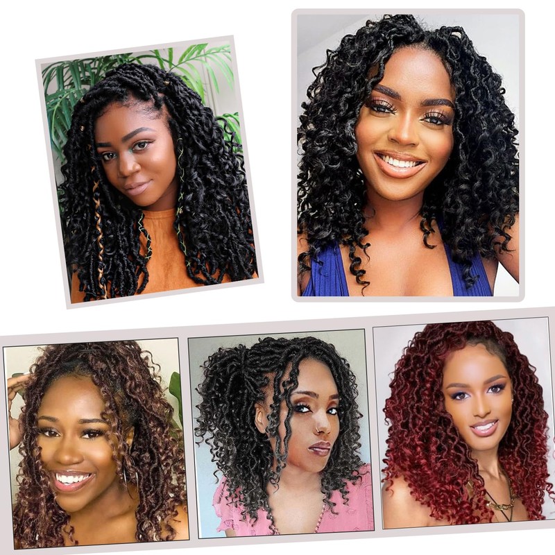 Vemet Goddess Locs Crochet Hair, 8 Inch 9 Packs Faux