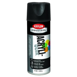 Krylon Interior/Exterior Enamel Spray Paint 12 oz Flat Black (Pack of 6)
