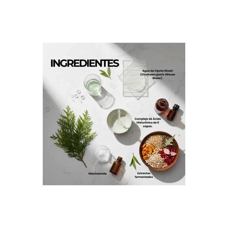 IZEZE Tonico Hidratante Coreano 150ml Esencia Liquida Con 8 Acidos