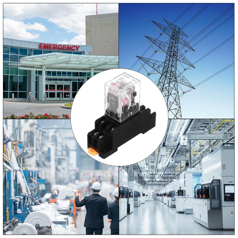 MECCANIXITY 6Pcs AC 110V Electromagnetic Power Relay, 8-Pin 5A Power