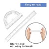NoBrand 4 Pieces Ruler Set Includes 12 Inch Straight Ruler