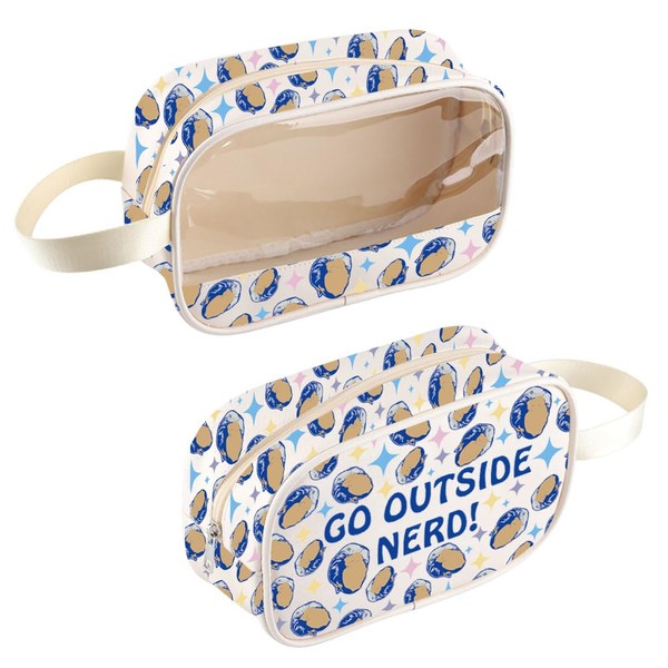 TV Show Inspired Gift Go Outside Nerd Clear Cosmetic Bag