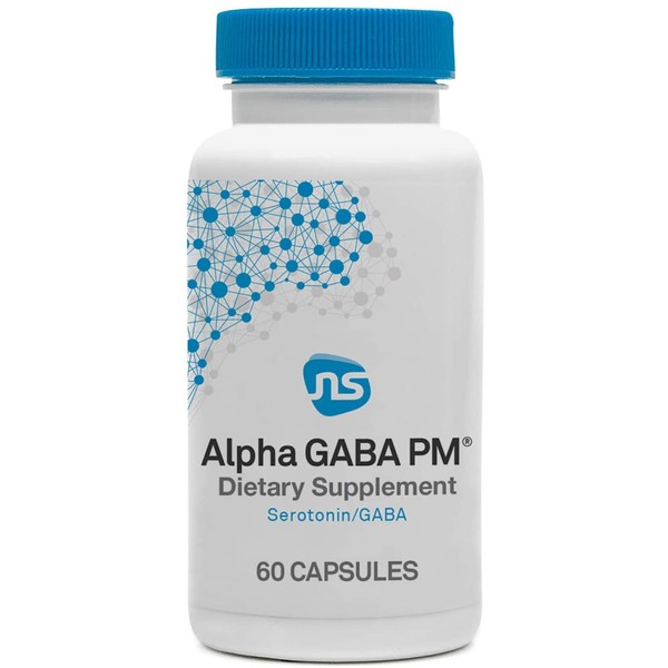 NeuroScience Alpha GABA PM - Sleep Aid with High Dose L-Theanine (400 Milligrams), Melatonin and Valerian (60 Capsules)