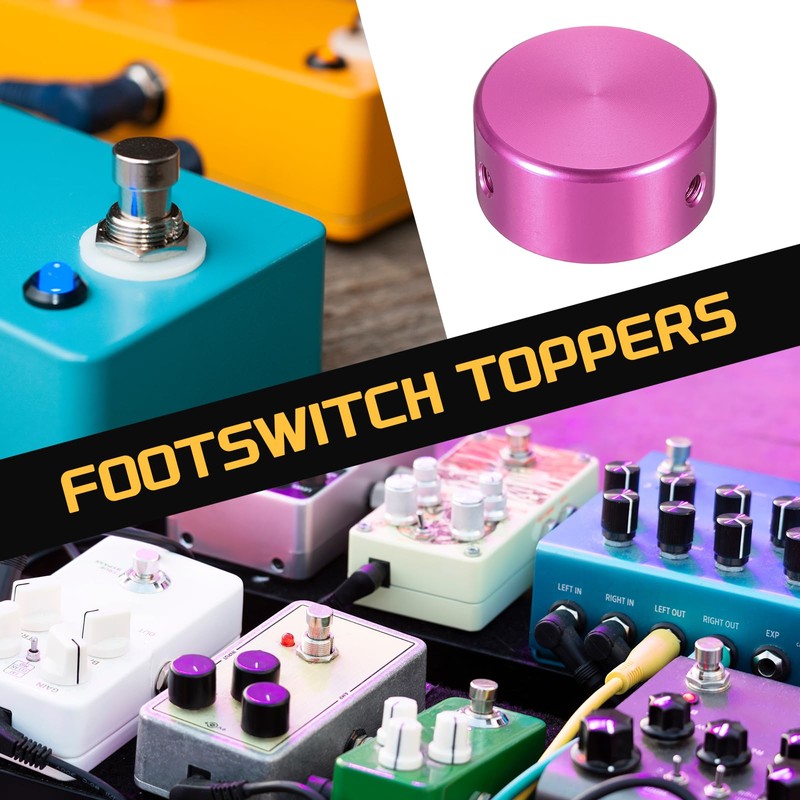 sourcing map 12 Pcs Footswitch Toppers Guitar Pedal Button Caps
