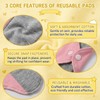 6pcs Reusable Pads, Washable Cotton Panty Liners for Women, Feminine