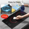 GIHETKUT Electric Cooktop,Built-in and Countertop Electric Stove Top, 2100W 110V