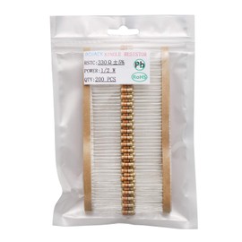 BOJACK 330 Ohm Resistors 1/2 W ±5% Carbon Film Single Resistor (Pack of 200 pcs)
