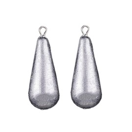 Drop Shot Fishing Weight Sinker Waterdrop Saltwater Fishing Weights Lead Casting Egg Fishing Sinker Bass Streamlined Removable (58g/0.12 lb, 2X)