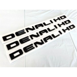 Unbranded 3PC BLACK DENALI HD REPLACEMENT FOR GMC REAR TRUNK DOOR FENDER EMBLEM BADGE