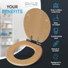 SANILO Wooden Toilet Seat with Soft Close [ROUND] - Decorative,